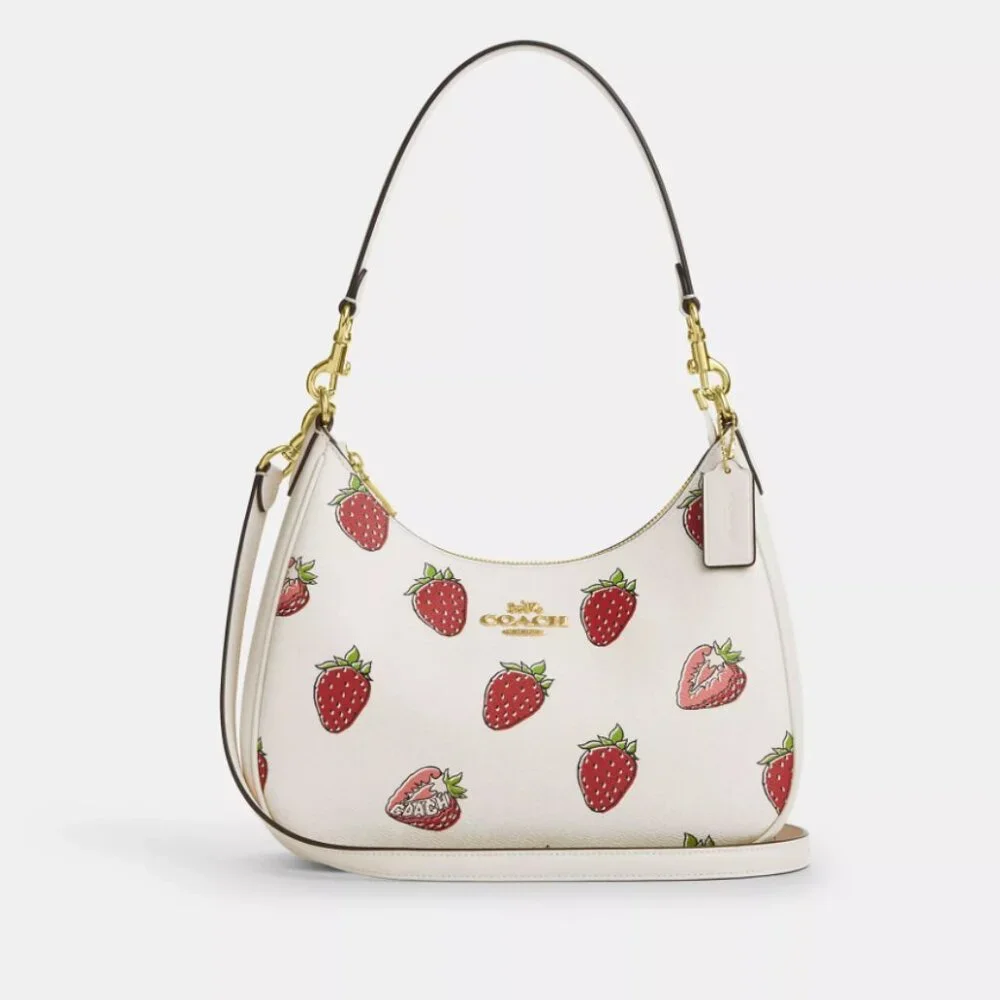 NWT COACH Teri Hobo Bag With Strawberry Print - Picture 1 of 12
